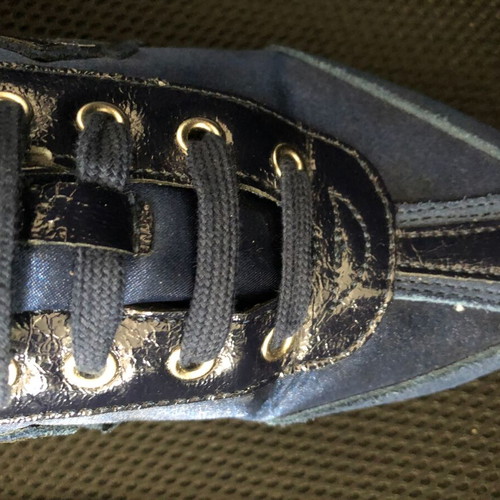 Miss Sixty dark blue satin sneakers used, size 40