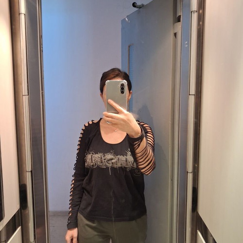 Attrattivo black rock style blouse used, size S