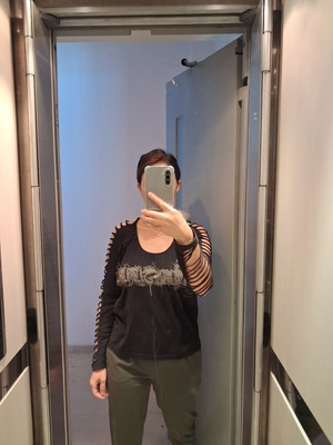 Attrattivo black rock style blouse used, size S
