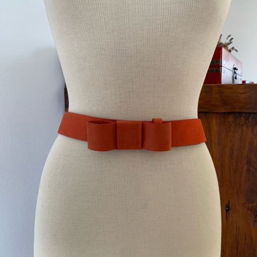 Paul & Joe sister leather belt like new, burnt red-coral