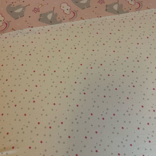Orchestra baby bedding set pink with elephants and stars new