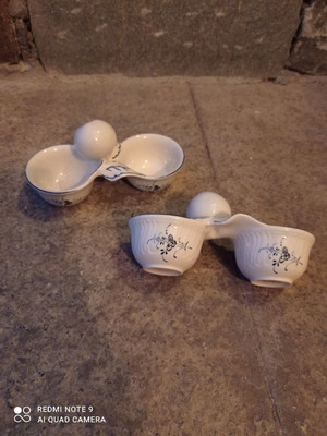 Villeroy and Boch salt cellar used, set of 2 pieces