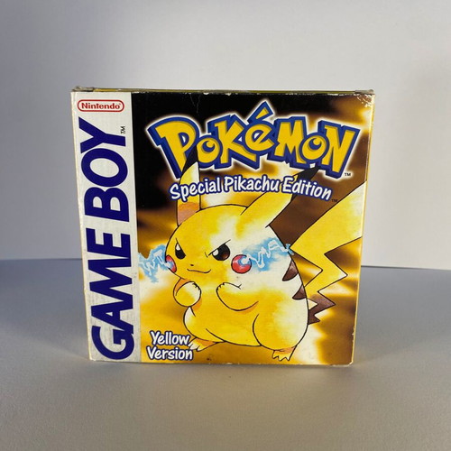 Pokemon Yellow Special Pikachu Edition Game Boy like new, first English print 00