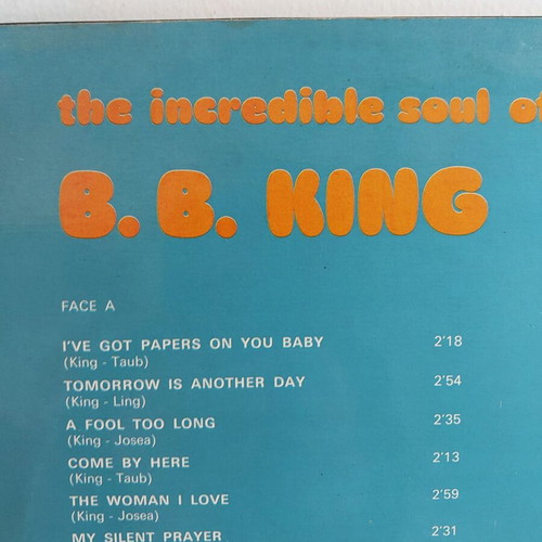 The Incredible Soul Of B.B.King vinyl used