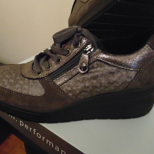 Imac women's shoes 100% leather new, gray, size 41
