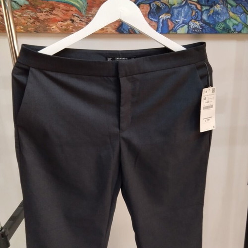 Zara Basic office pants new with tags, size 38, grey-dark blue