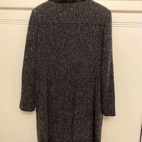 Vintage gray coat with fur collar size M like new