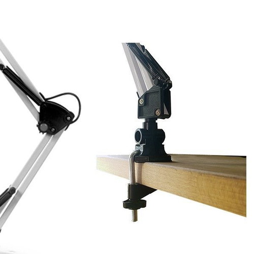 Desk lamp with adjustable arm for E27 socket in gray color Lucas new