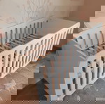 Κούνια-Κρεβάτι Ήρα Oliver σαν καινούργιο με στρώμα 140x70, MDF λάκα σατινέ