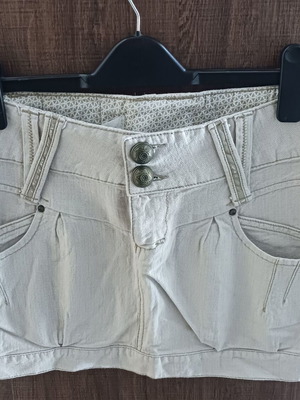 Stradivarius short skirt like new, beige, size S