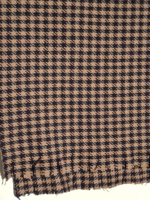 Checked scarf brown dark blue like new