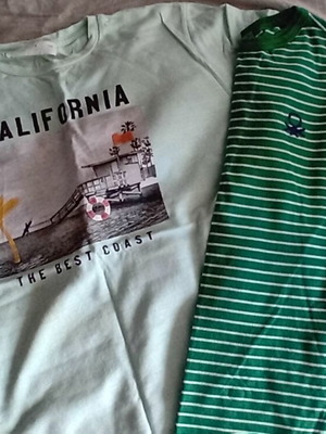Set of 3 short-sleeve T-shirts Mango, Benetton, Teranova for 8-year-old boy like new