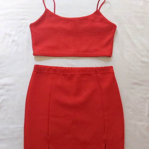 Pretty little thing suede set M used