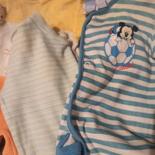 Baby crib bumpers used, pack of 2, soft blue striped