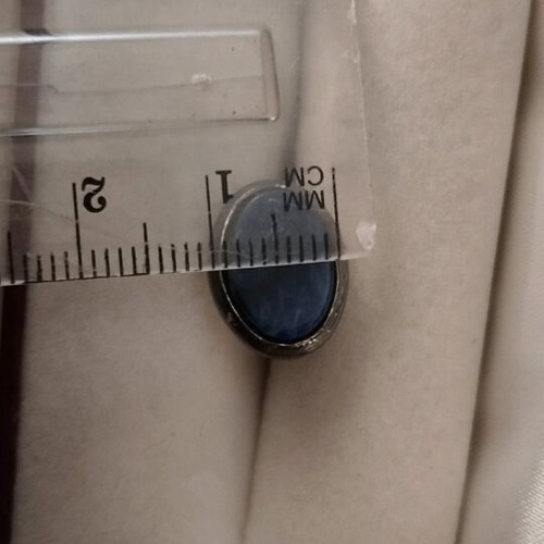Ilias Lalaounis oval cufflink silver 925 with semi-precious stone Lapis
