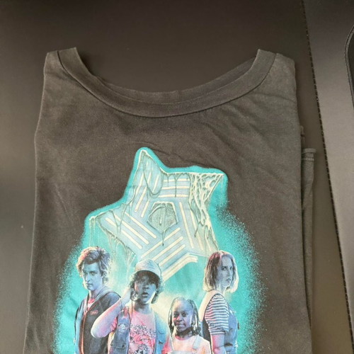 Pull&Bear oversized blouse used, Stranger Things, grey, medium
