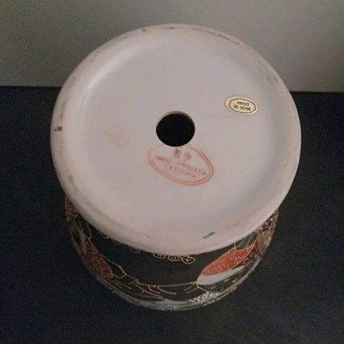 Satsuma vase set of 2 and candle holder used