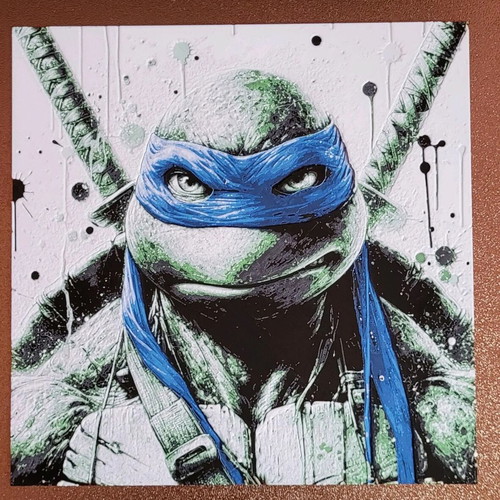 Ninja Turtles Leonardo 3D embossed image, new