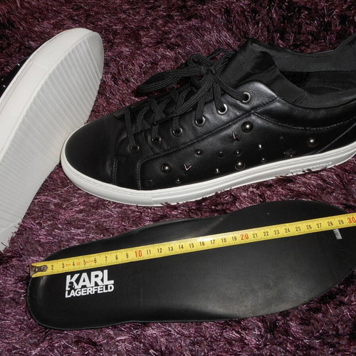 Karl Lagerfeld Kupsole Eclipse Stud Lace Sneakers black new size 46