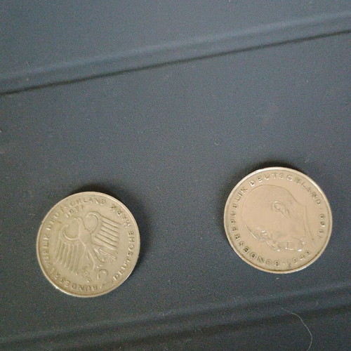 2 Mark coins used, set of 2 pieces