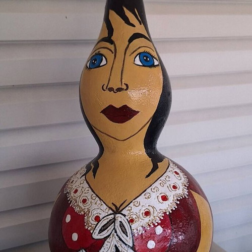 Handmade decorative water gourd "Kyra Grammatikí"
