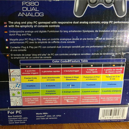 Saitek PC Gamepad Console Controller new, wired