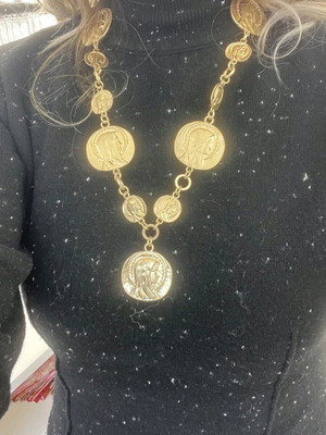 Women's necklace new, gold-colored