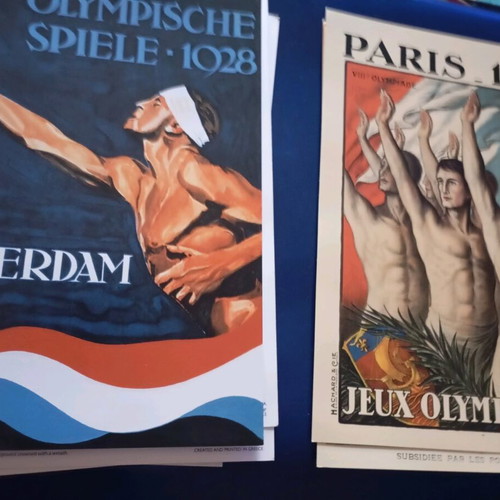Olympic posters used, box set 1896-2004