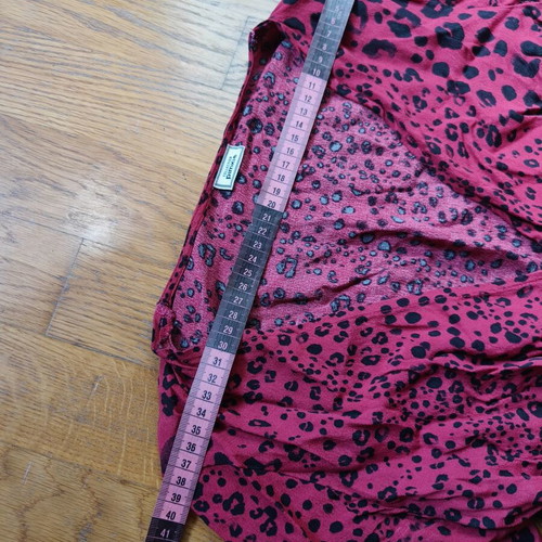 Animal print dress, red and black