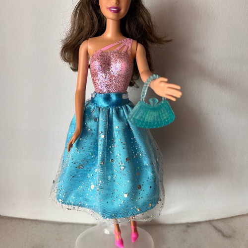 Barbie pink body & turquoise skirt doll 2002, like new