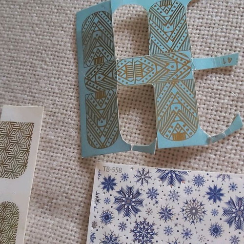 Nail tattoo stickers new, set of 5 pieces