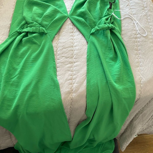 Set of pants with blouse new, green, size S