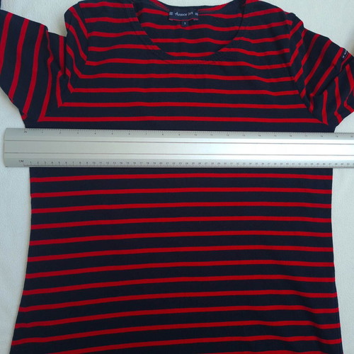 Armor Lux women's striped shirt, size M/L, blue and red