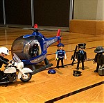  Ελικόπτερο - Μηχανή Αστυνομίας και φιγούρες playmobil