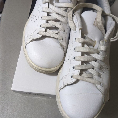 Adidas Advantage tennis shoes 38 2/3 used, white
