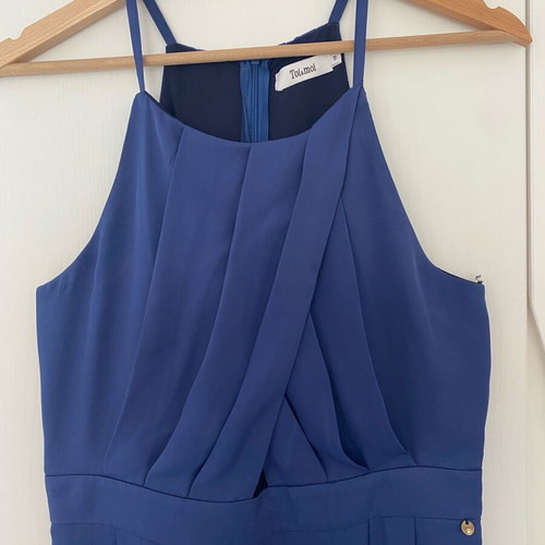 Toi&Moi dark blue satin jumpsuit size S in excellent condition