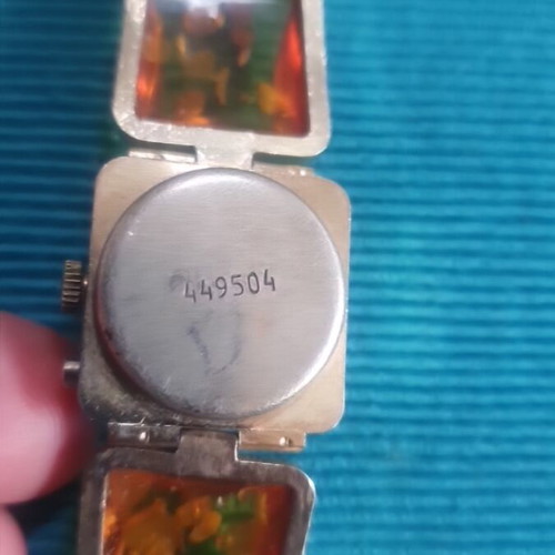 Vintage 90s Chaika jewelry watch used with amber