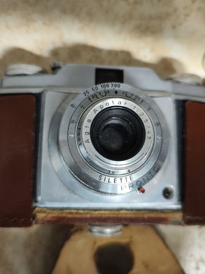 Vintage Agfa Silette Pronto 35mm φωτογραφική μηχανή μεταχειρισμένη με δερμάτινη θήκη