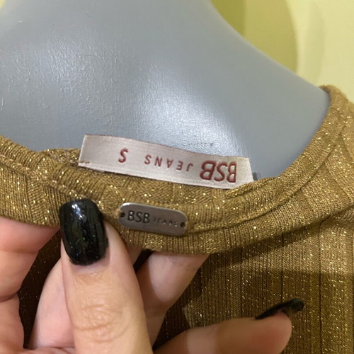 BSB gold women's top like new, size S with glitter