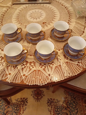 Vintage coffee and tea set like new with golden details