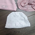 Set of newborn baby girl hats 0-3 months