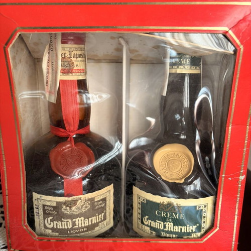 Grand Marnier collectible set with two 0.35 L bottles