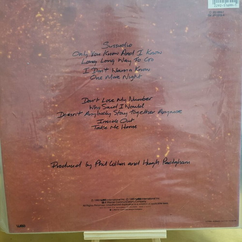 No Jacket Required vinyl by Phil Collins like new