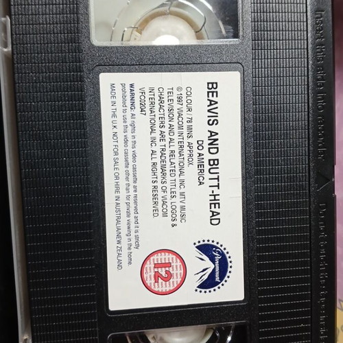 Beavis and Butt-Head Do America VHS used, animated comedy with subtitles