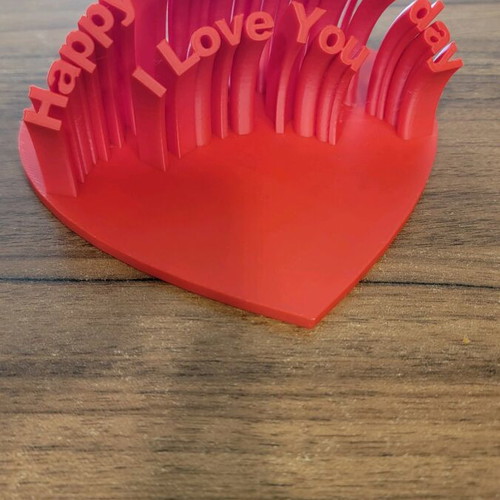 3D Printed Decorative Valentine’s Heart New Red