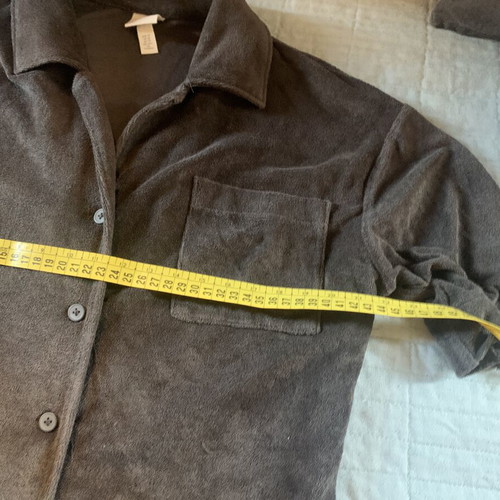 H&M Oversize Shirt Towel Style, New, Black and Grey