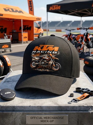 KTM Racing Supermotard Hat new, black, one size