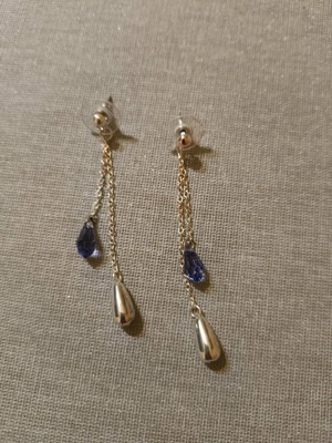 Long earrings like new, silver color