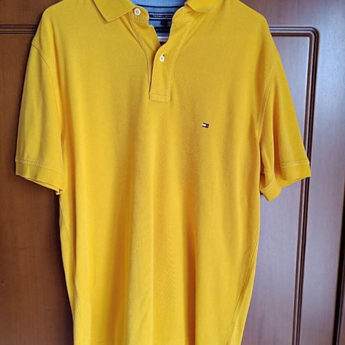 Tommy Hilfiger Polo shirt used, size Large, yellow