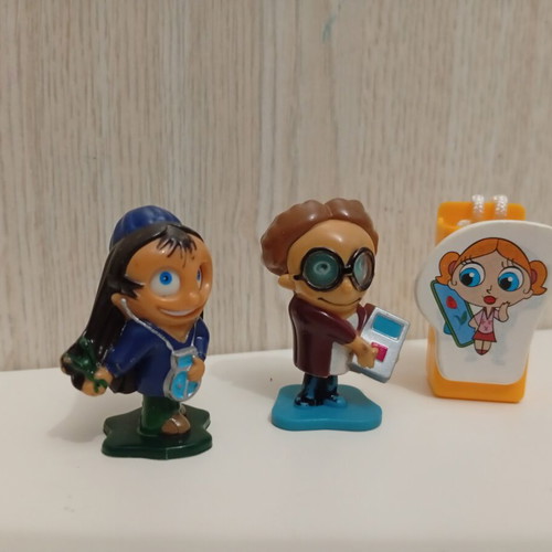 Kinder Joy Surprise figures used, funny school students set